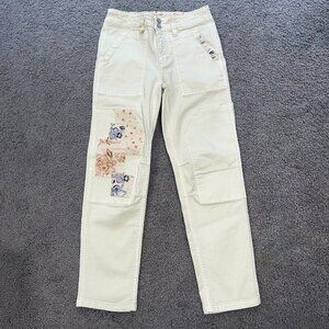 Pilcro Gold and Blue Straight Leg Jeans